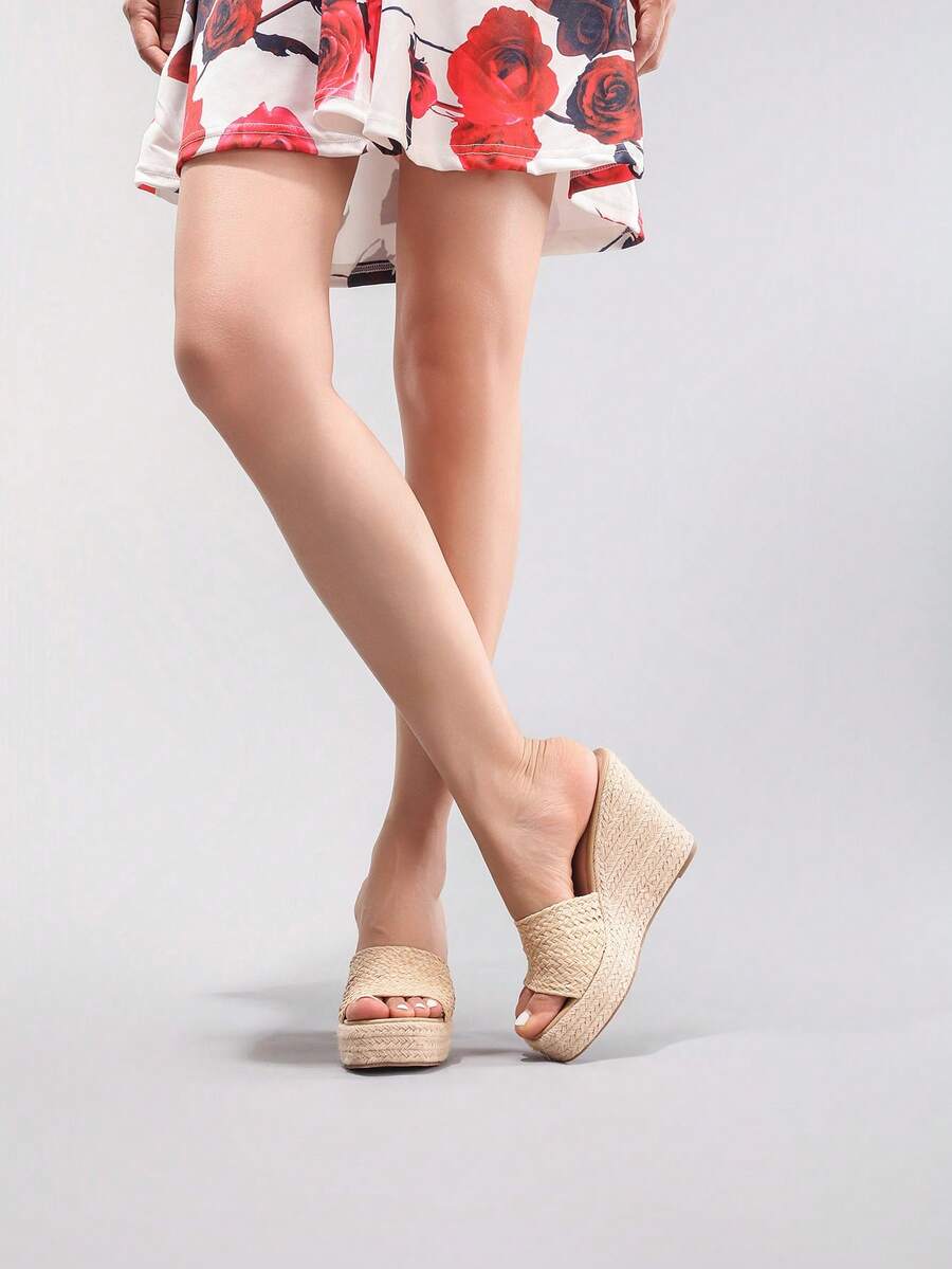 Cork Wedge Sandal - Sandales compensées à plateforme en corde