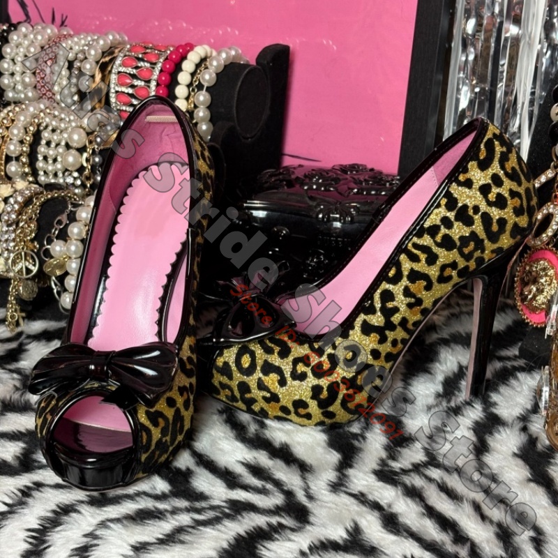 Peep Toe Heels - Escarpins à bout ouvert à paillettes