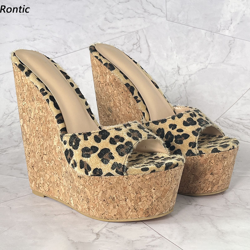 Cork Wedge Sandal - Rontic – Mules à plateforme faites