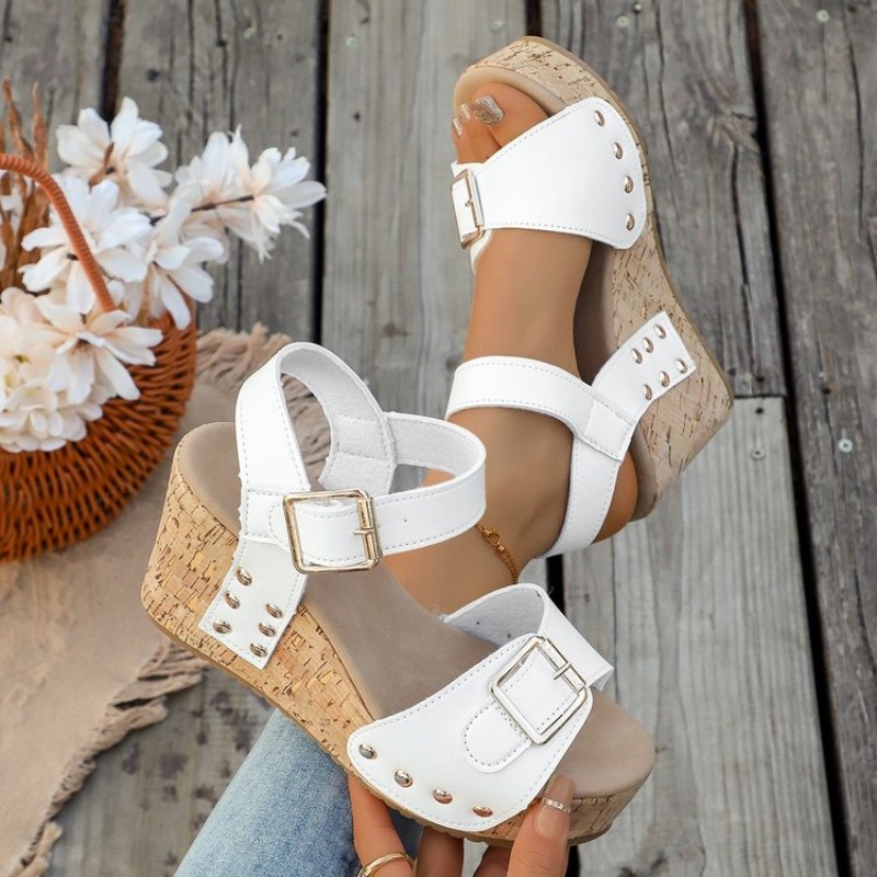 Cork Wedge Sandal - Nouvelles sandales compensées d'été pour femmes