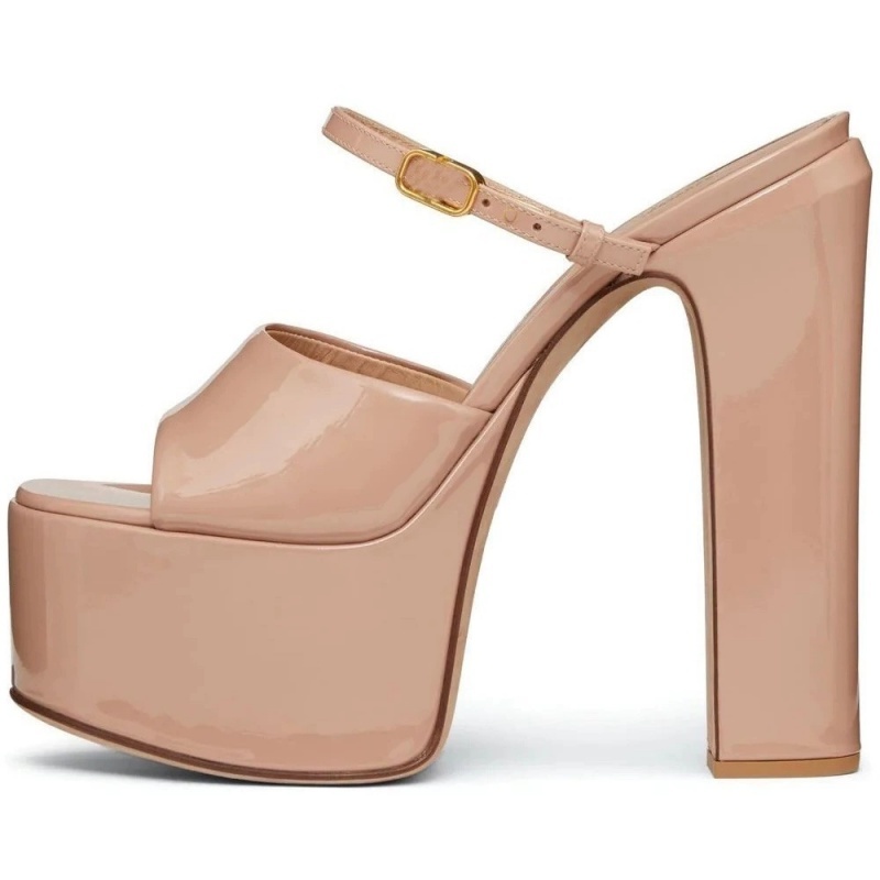 Peep Toe Heels - Plate-forme hauteur augmentant sandales pour femmes