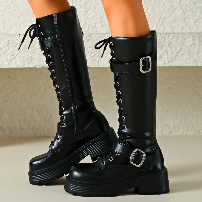Bottes hautes pour femmes à se - Platform Sneakers Chunky avis et prix