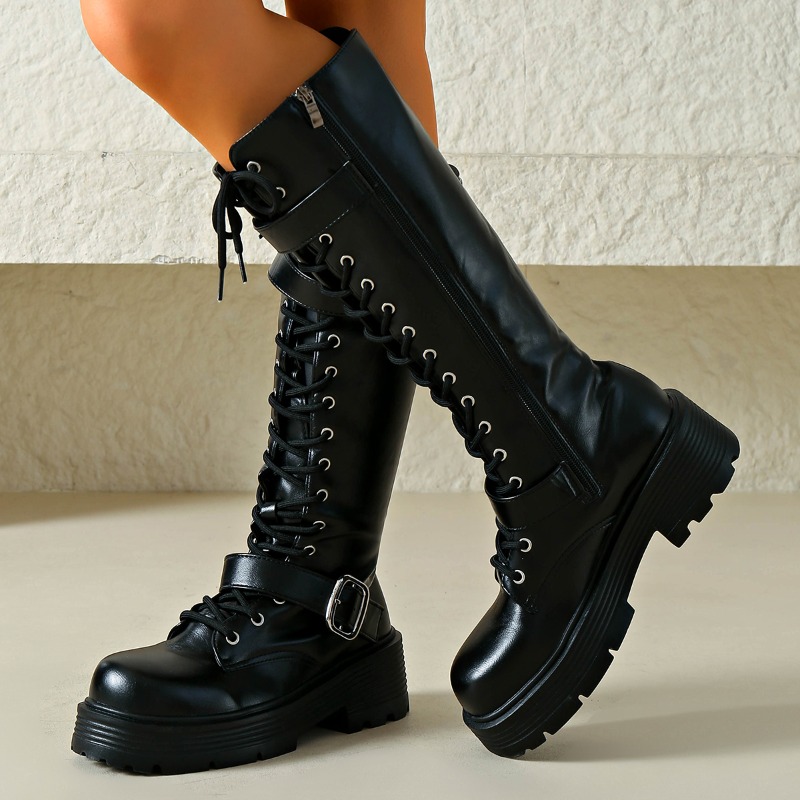 Bottes hautes pour femmes à se - Platform Sneakers Chunky avis et prix