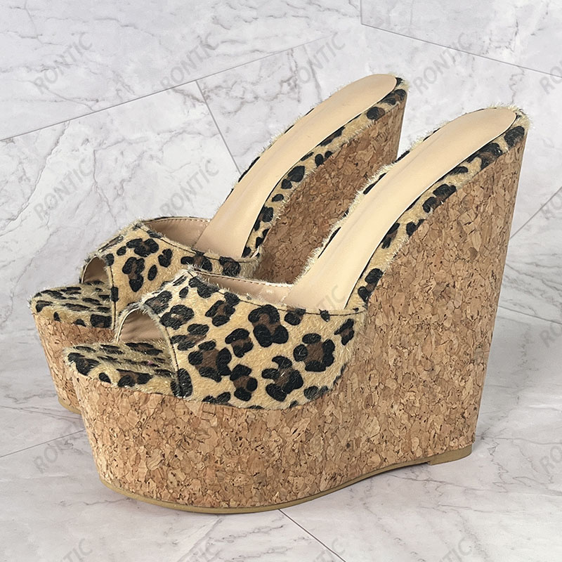 Rontic – Mules à plateforme fa - Cork Wedge Sandal avis et prix