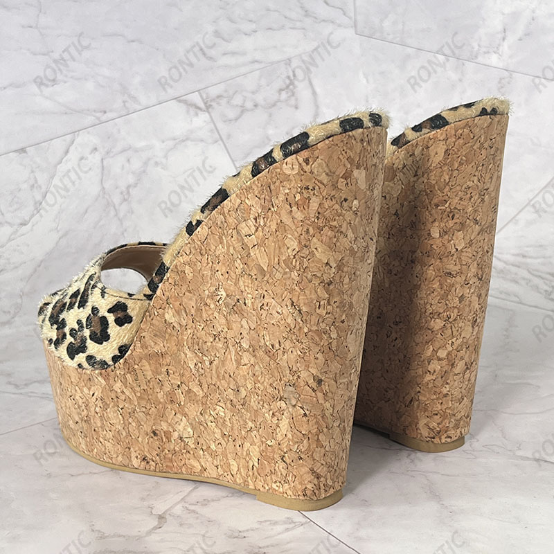 Rontic – Mules à plateforme fa - Cork Wedge Sandal avis et prix