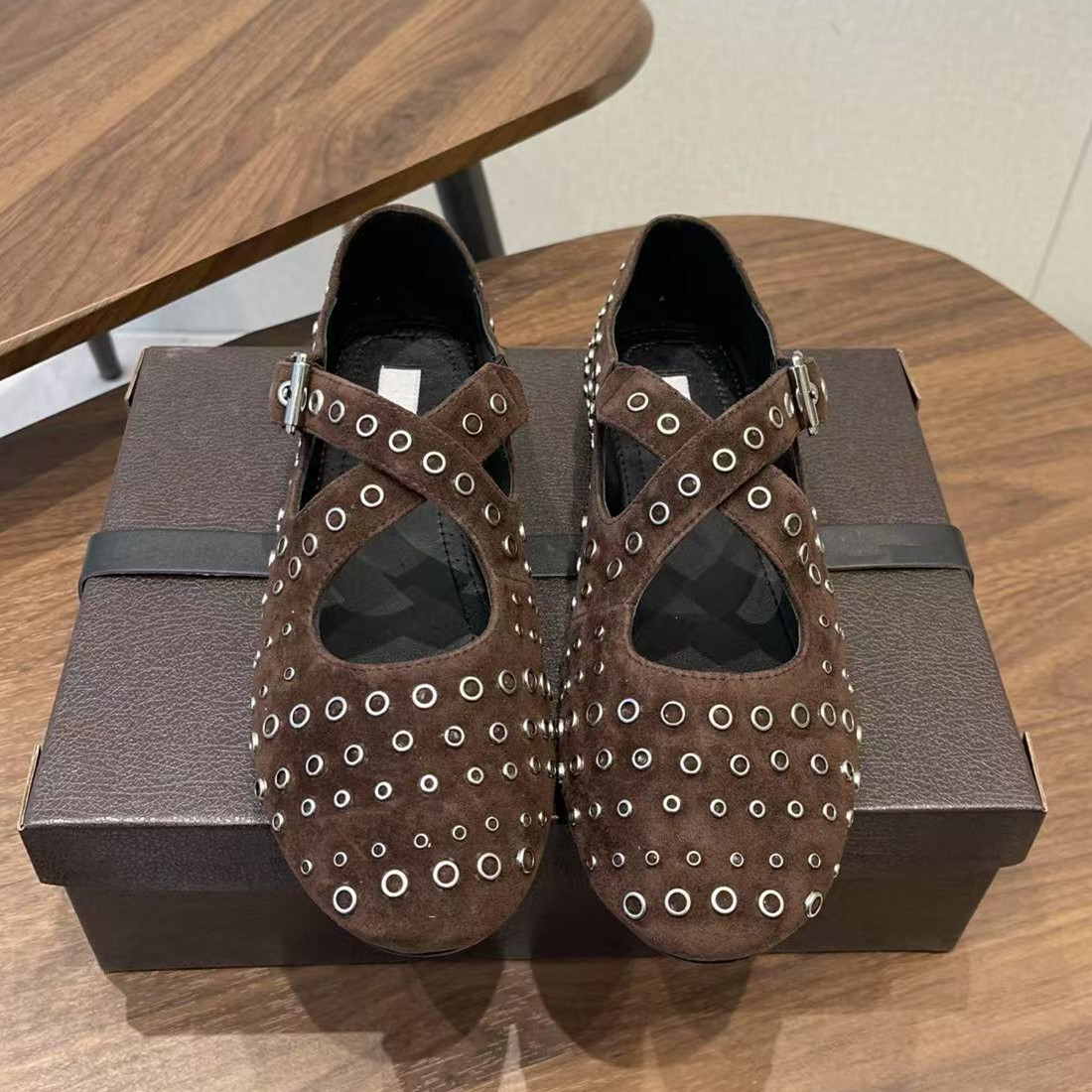 Chaussures Mary Jane en cuir à - Ballet Flat Women avis et prix