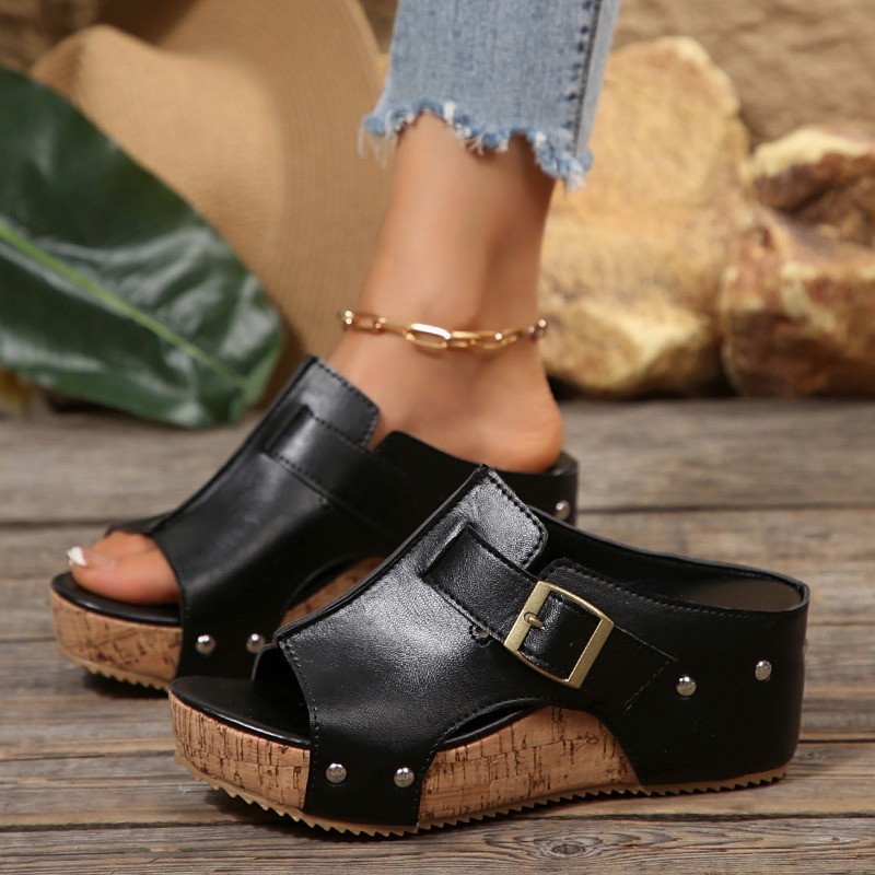 Sandales compensées en liège p - Cork Wedge Sandal avis et prix