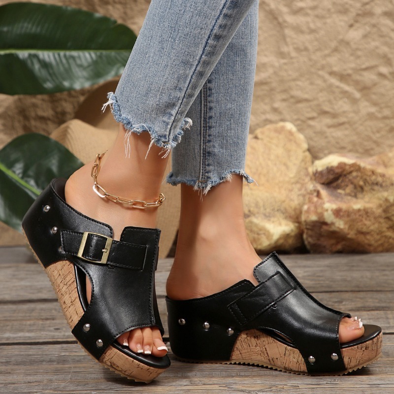 Sandales compensées en liège p - Cork Wedge Sandal avis et prix