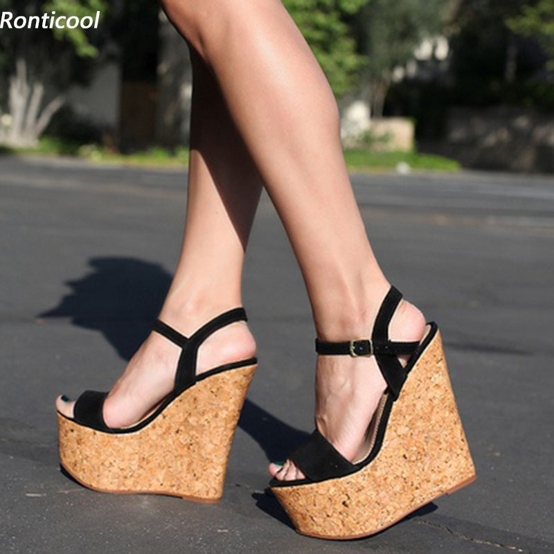 Ronticool fait à la main femme - Cork Wedge Sandal avis et prix