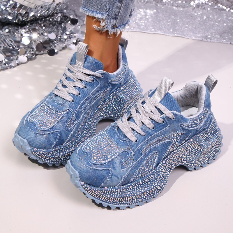 Mode strass femmes grosses bas - Platform Sneakers Chunky avis et prix