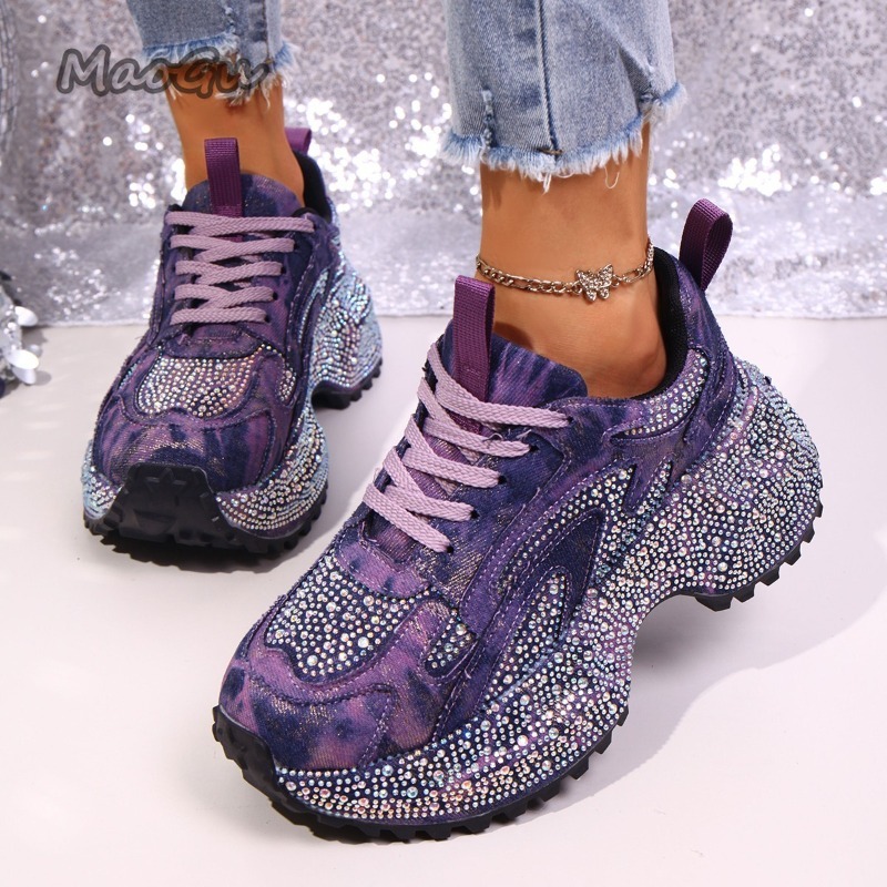 Mode strass femmes grosses bas - Platform Sneakers Chunky avis et prix