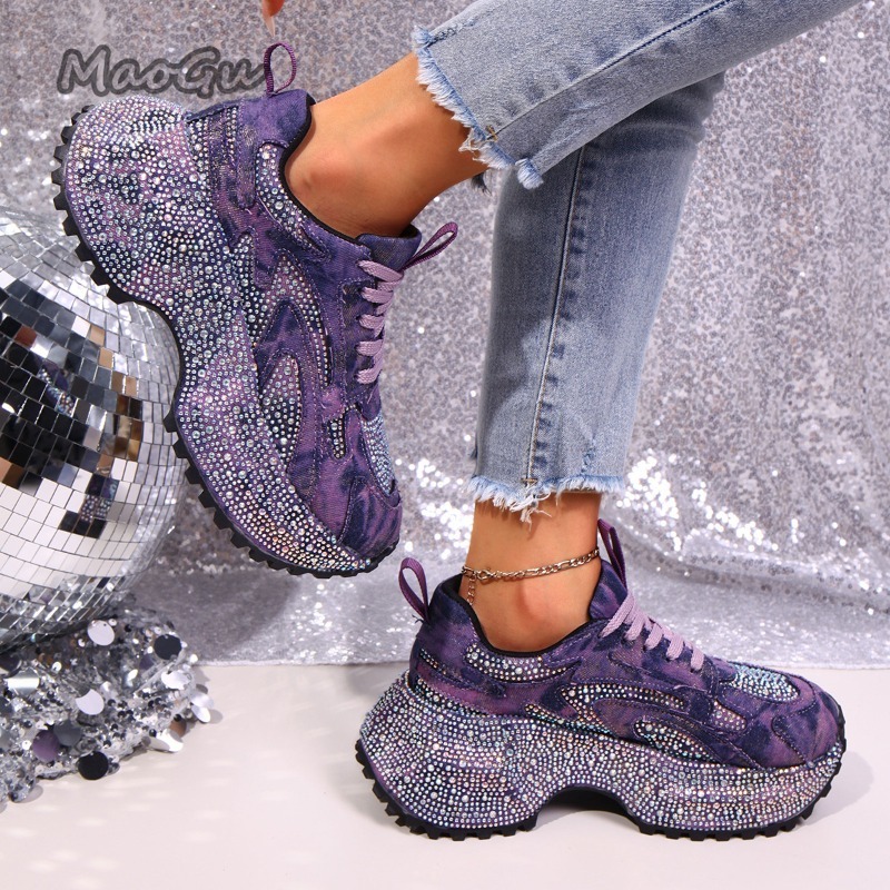 Mode strass femmes grosses bas - Platform Sneakers Chunky avis et prix