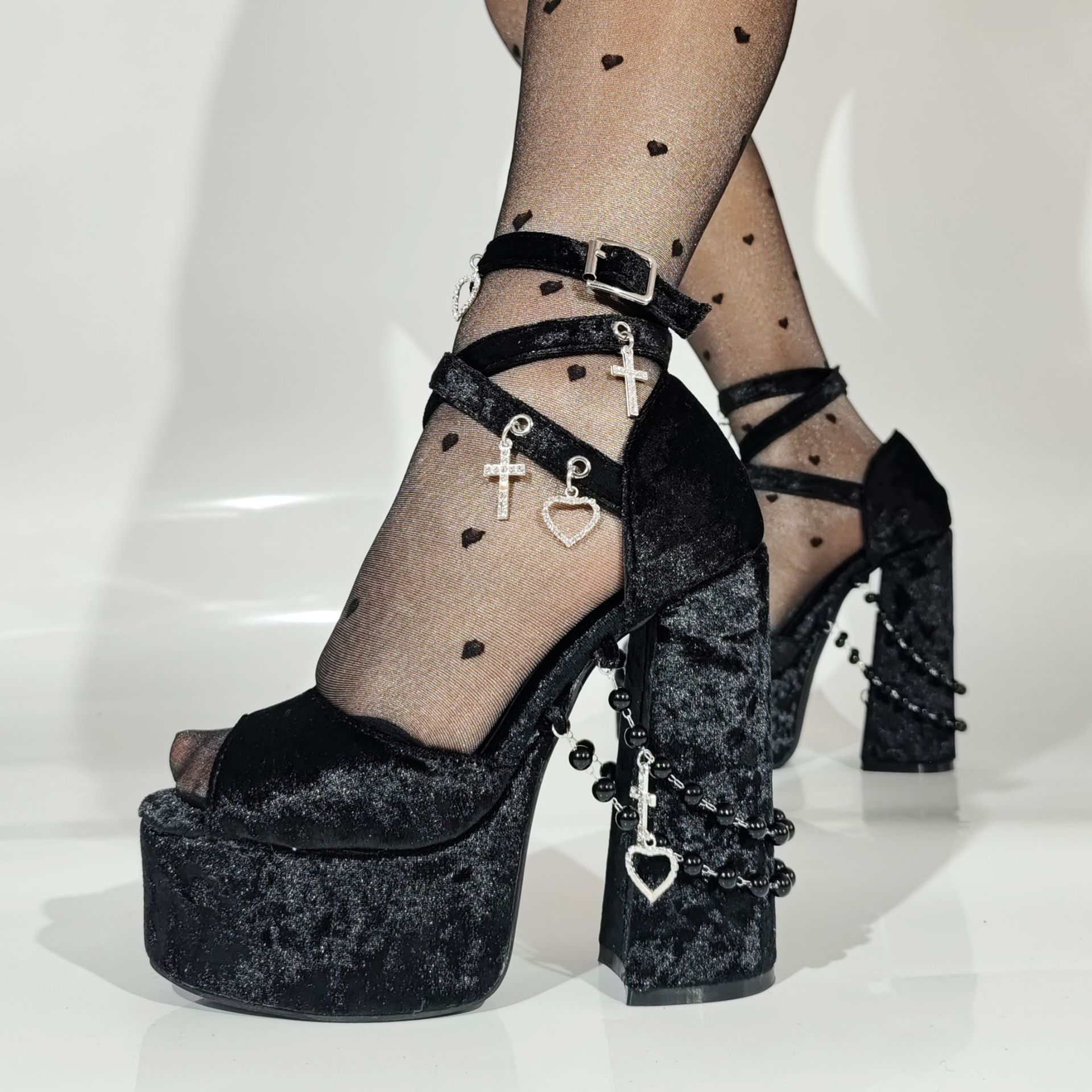 Sandales à plateforme avec cha - Peep Toe Heels avis et prix