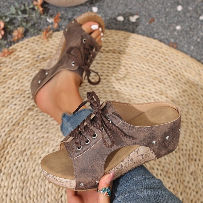Sandales compensées pour femme - Cork Wedge Sandal avis et prix