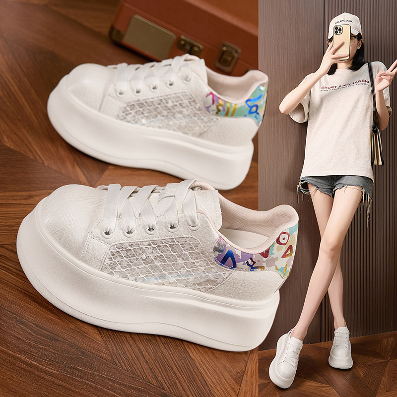 Chaussures blanches à semelles - Mesh Sneaker Women avis et prix