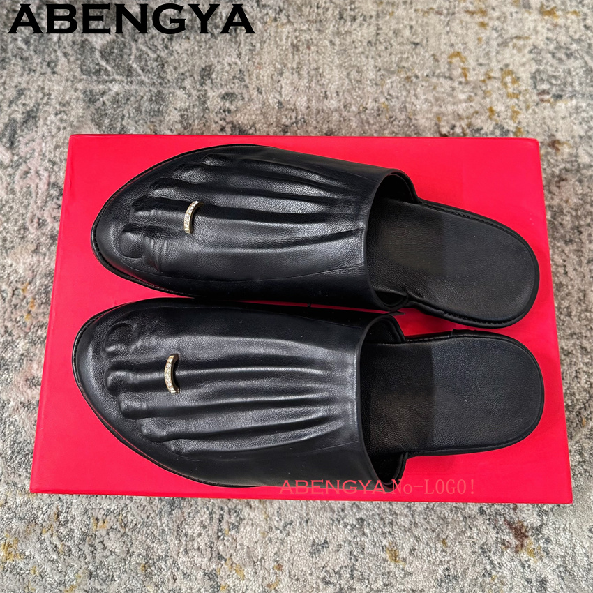 Mules plates en cuir véritable - Loafer Flat Women avis et prix